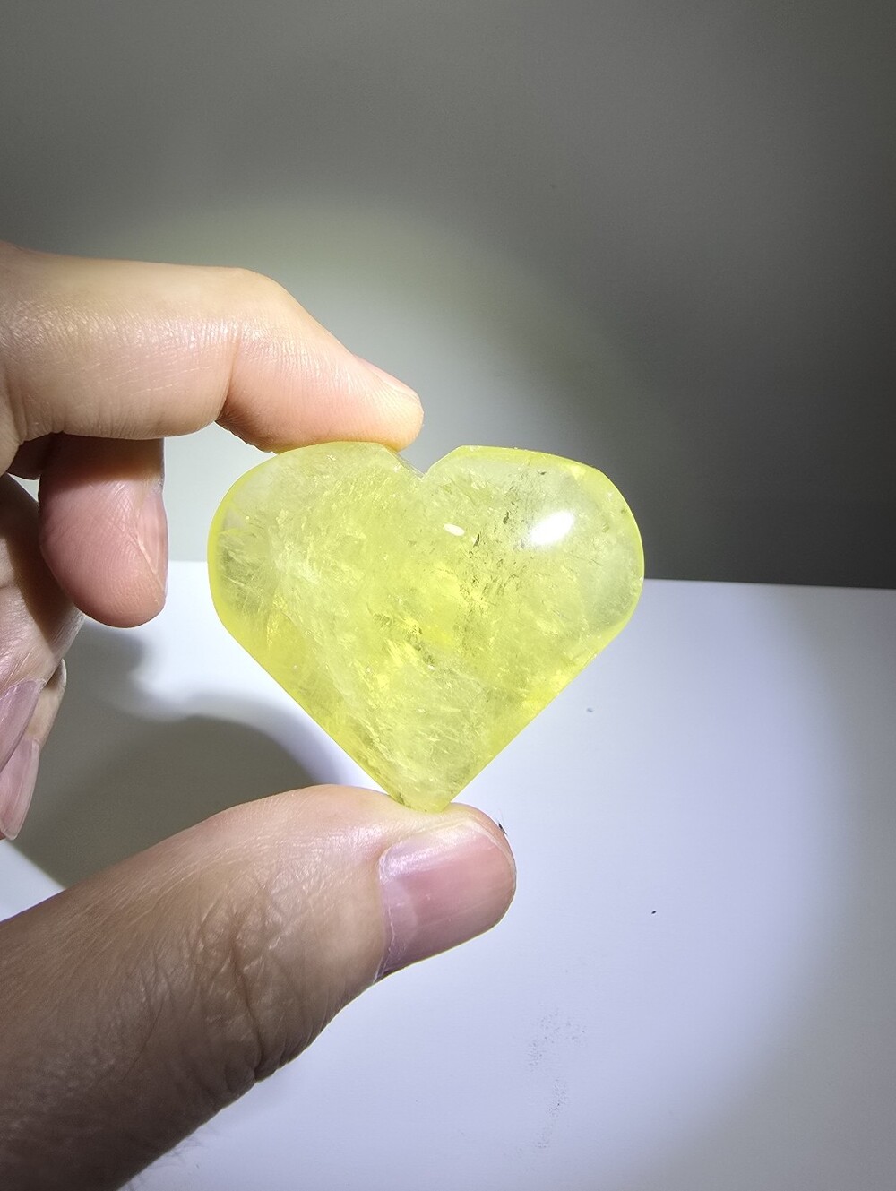 Citrine Crystal Heart #D